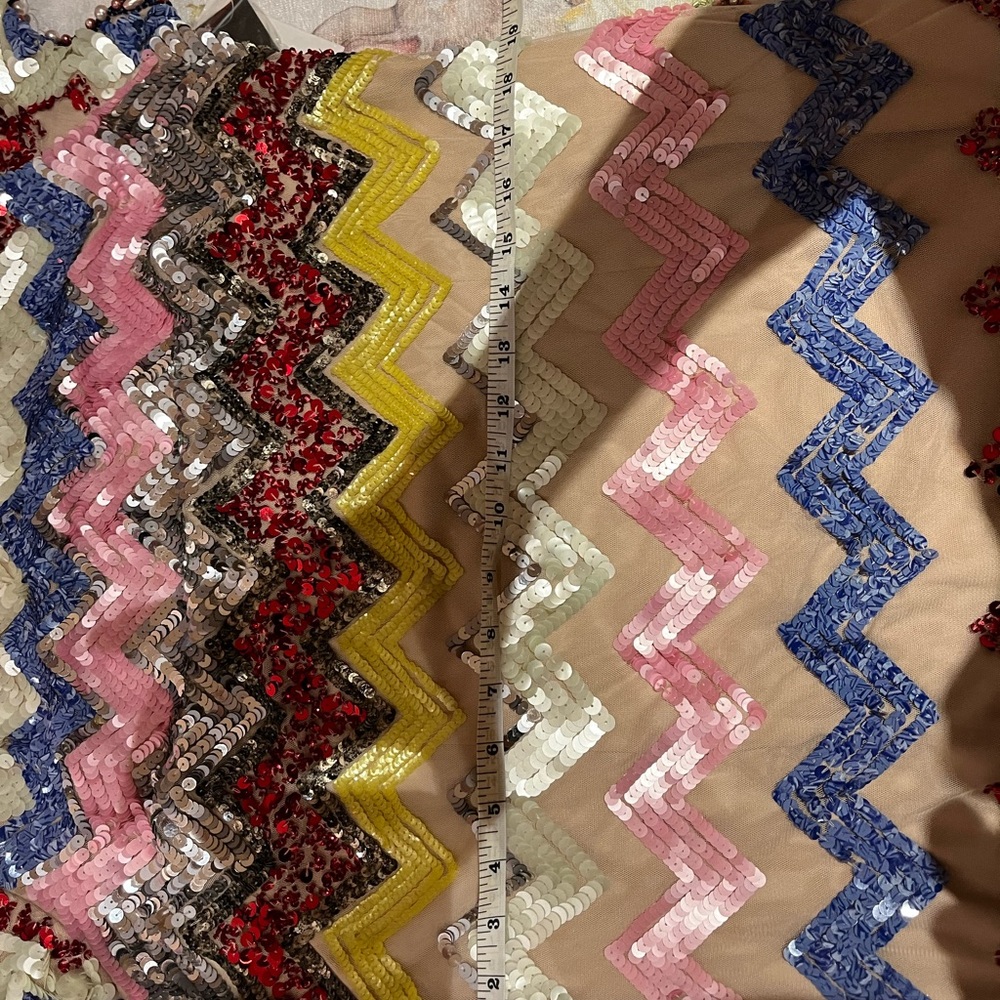 Aidan Mattox Multicolor Sequin Mini Dress - Picture 7 of 8